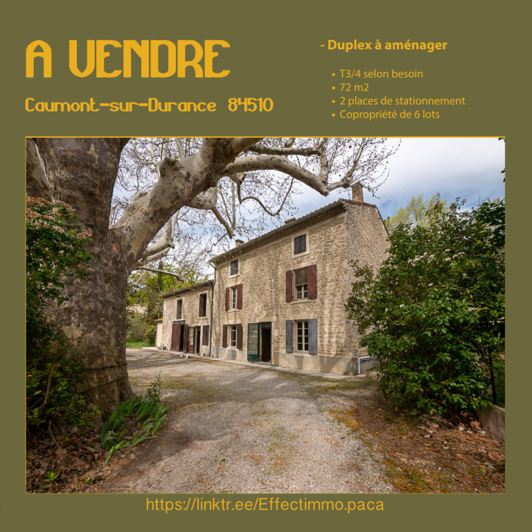 Plateaux à vendre, située à Caumont-sur-Durance.